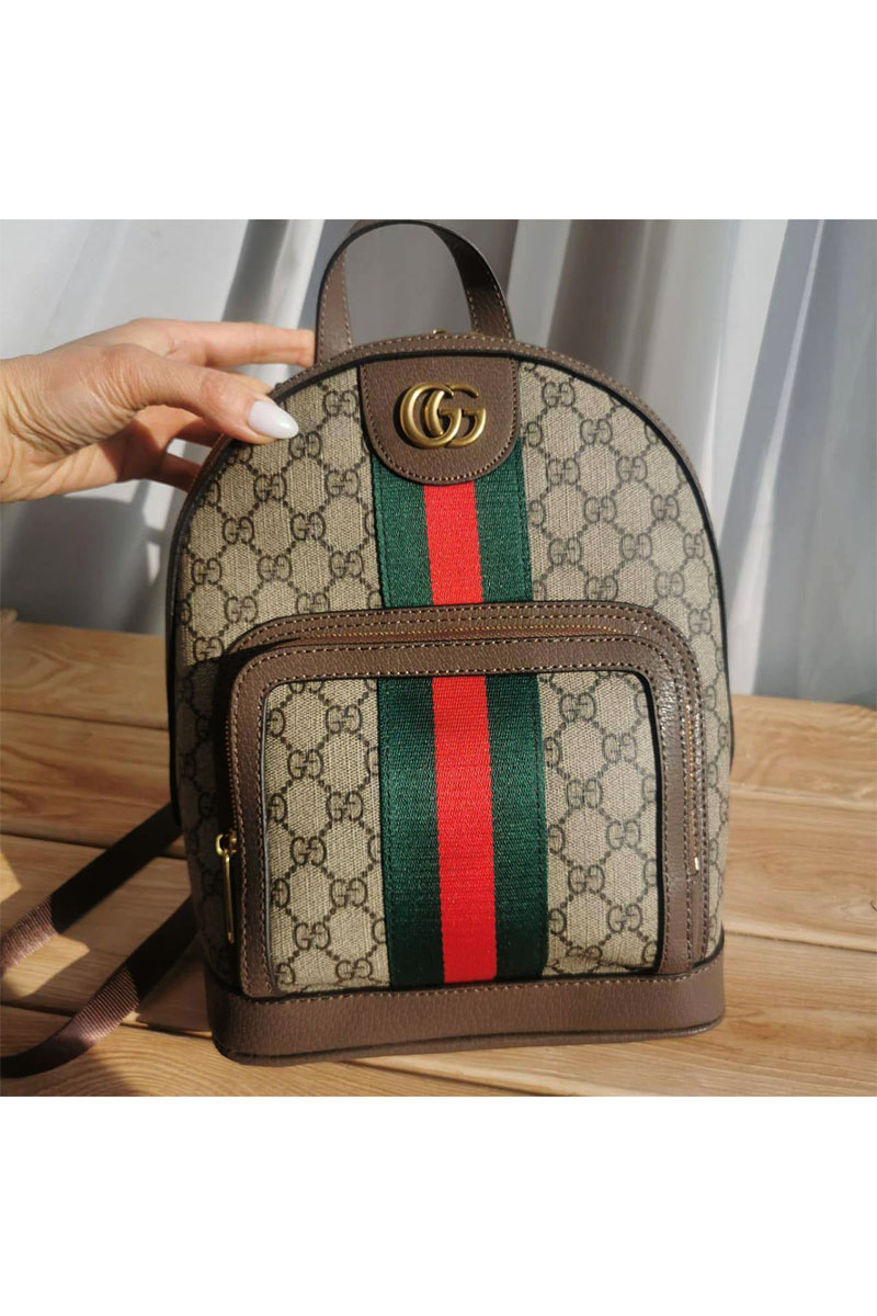 Gucci Женский кожаный рюкзак Ophidia GG 30x23 см