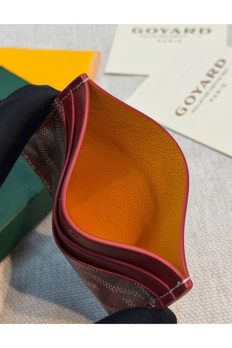 Designer Clothing Кожаный кардхолдер Goyard Saint Sulpice premium 10.5x7 см