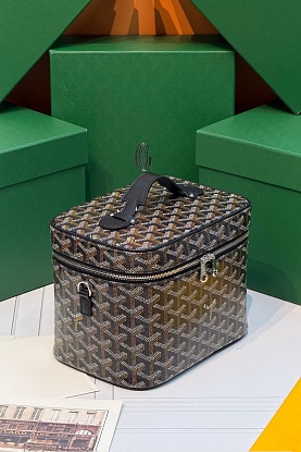 Кожаная сумка Goyard Muse Vanity Case ​premium 20x16x14 см