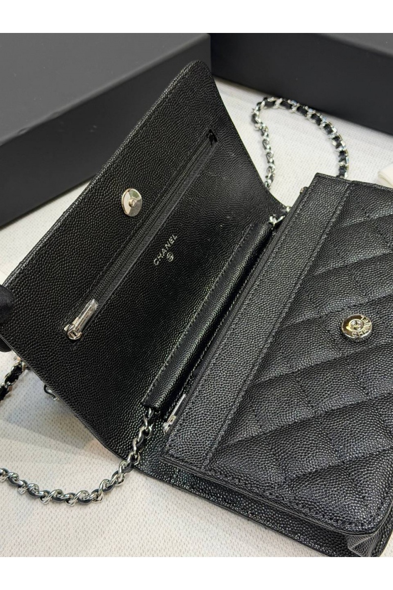 Chаnеl Кожаная сумка Wallet on Chain premium 19x12x4 см
