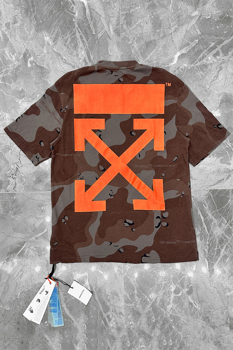 Off-White Оверсайз футболка Arrows Camo 