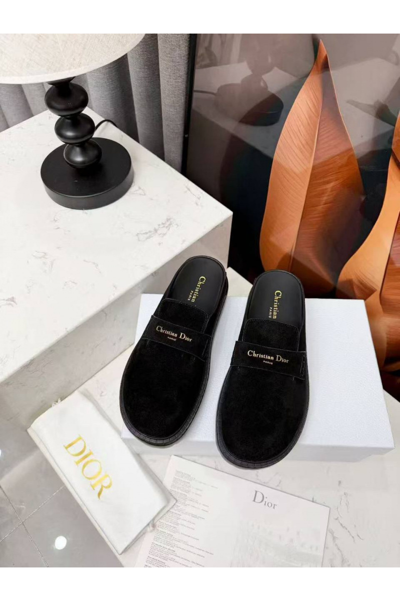 Dior Женские замшевые мюли Boy