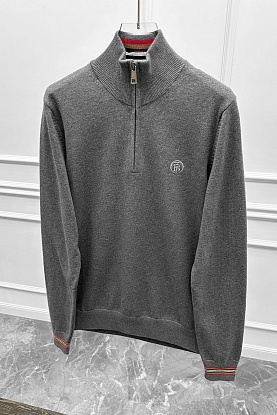 Мужской джемпер quarter-zip - Grey 