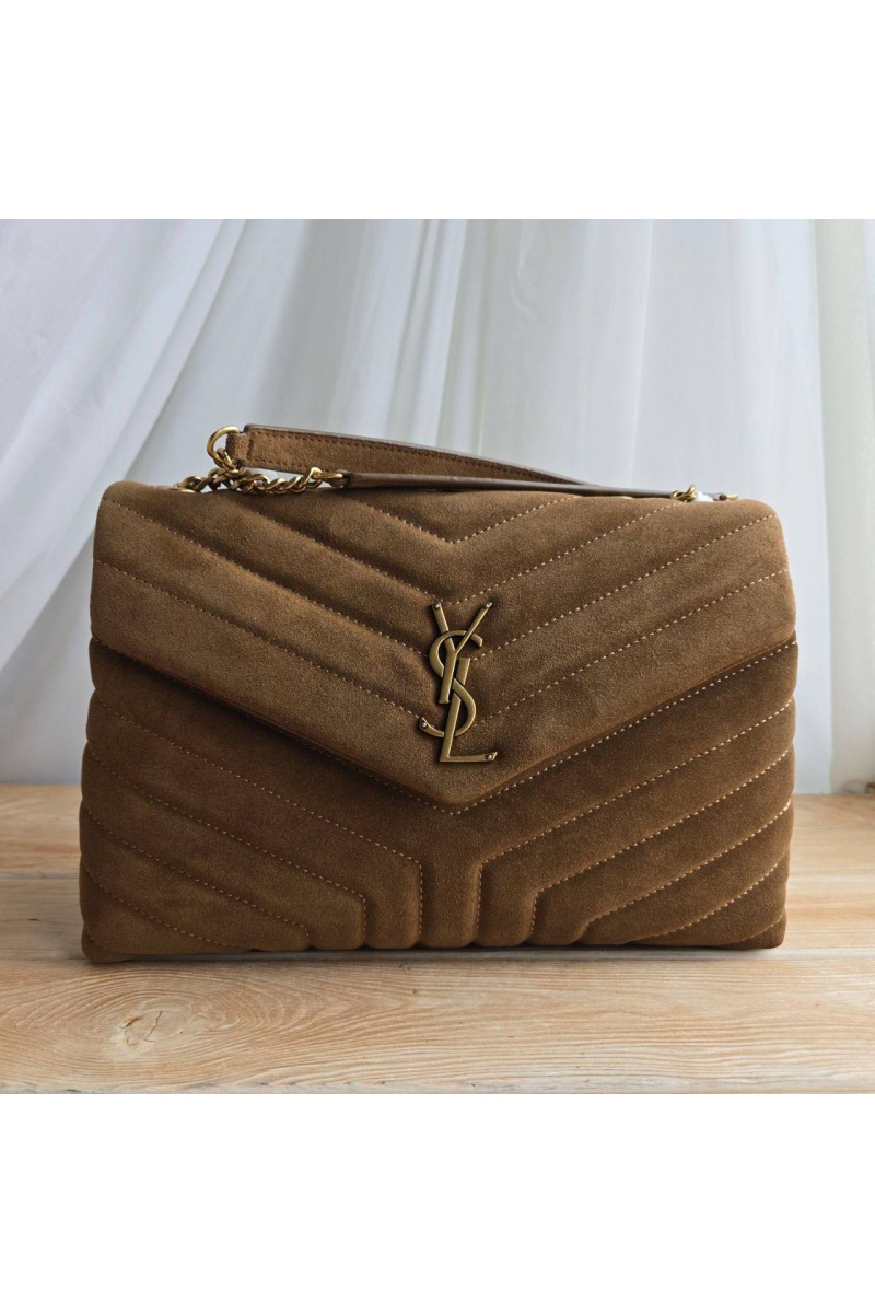 Yves Saint Laurent Замшевая сумка 32x23 см