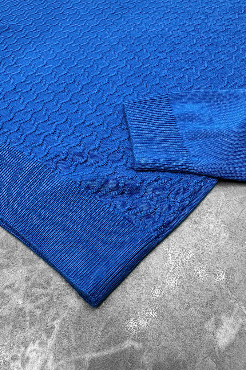 Zilli Поло с длинным рукавом zip-up - Blue