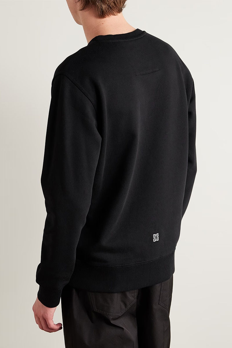 Givenchy Чёрный свитшот College logo-embroidered 
