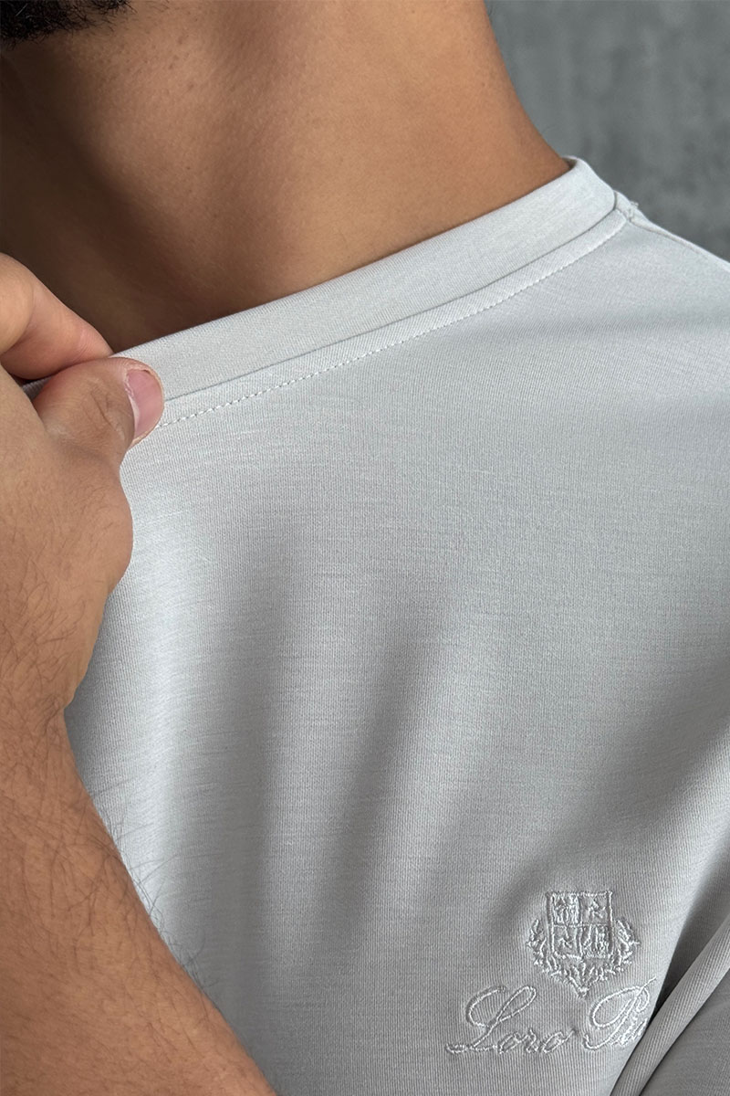 Loro Piana Мужская серая футболка 