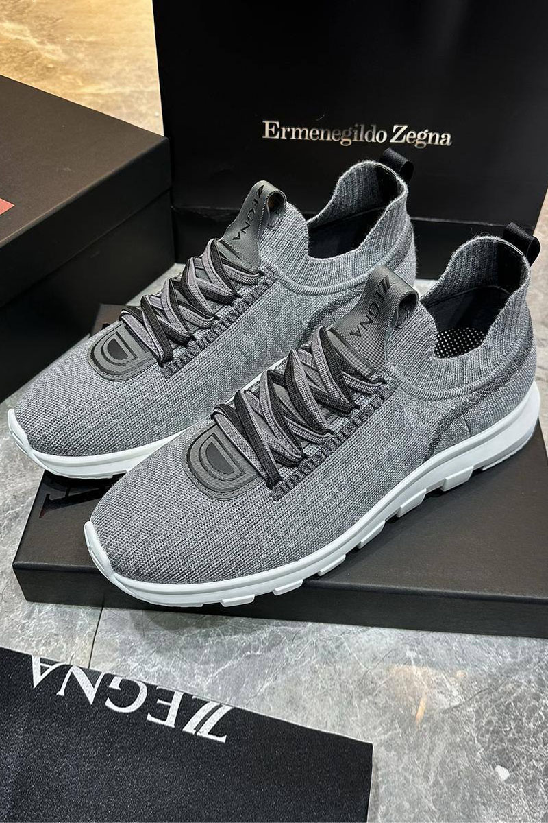 Zegna Мужские текстильные кроссовки 