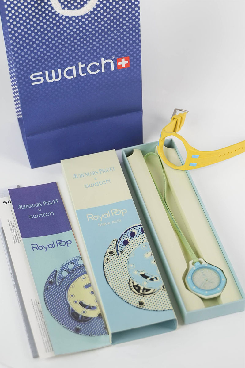 Designer Clothing Часы Audemars Piguet × Swatch Royal Pop Blaue Acht premium 