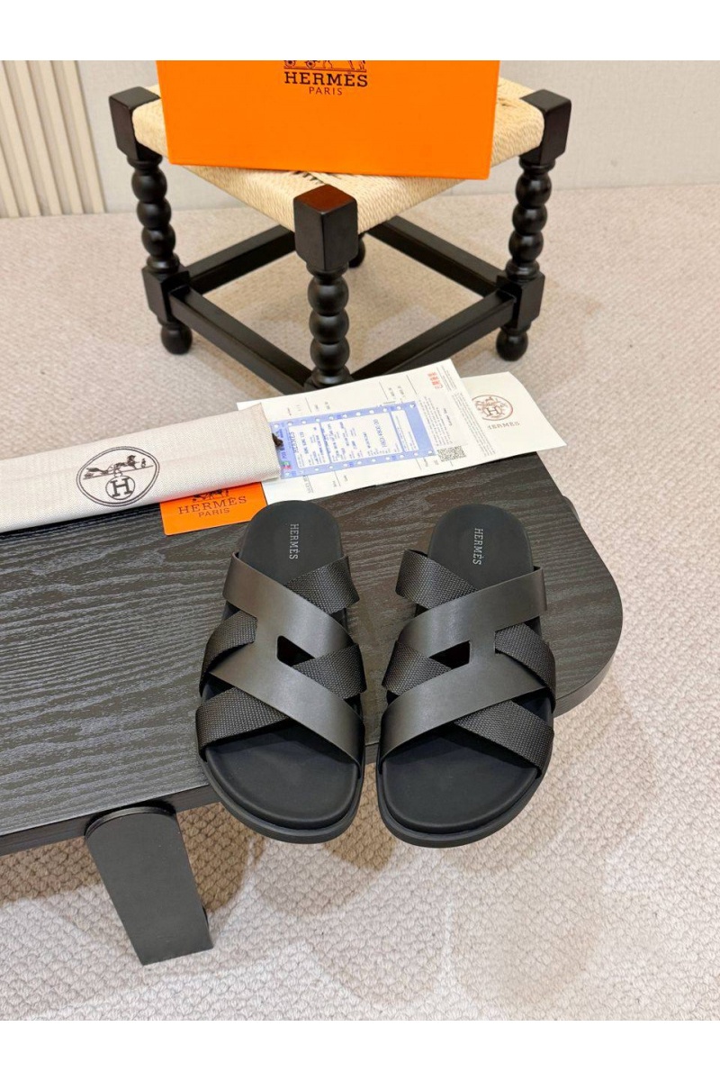 Hermes Кожаные шлёпанцы Kazimir 