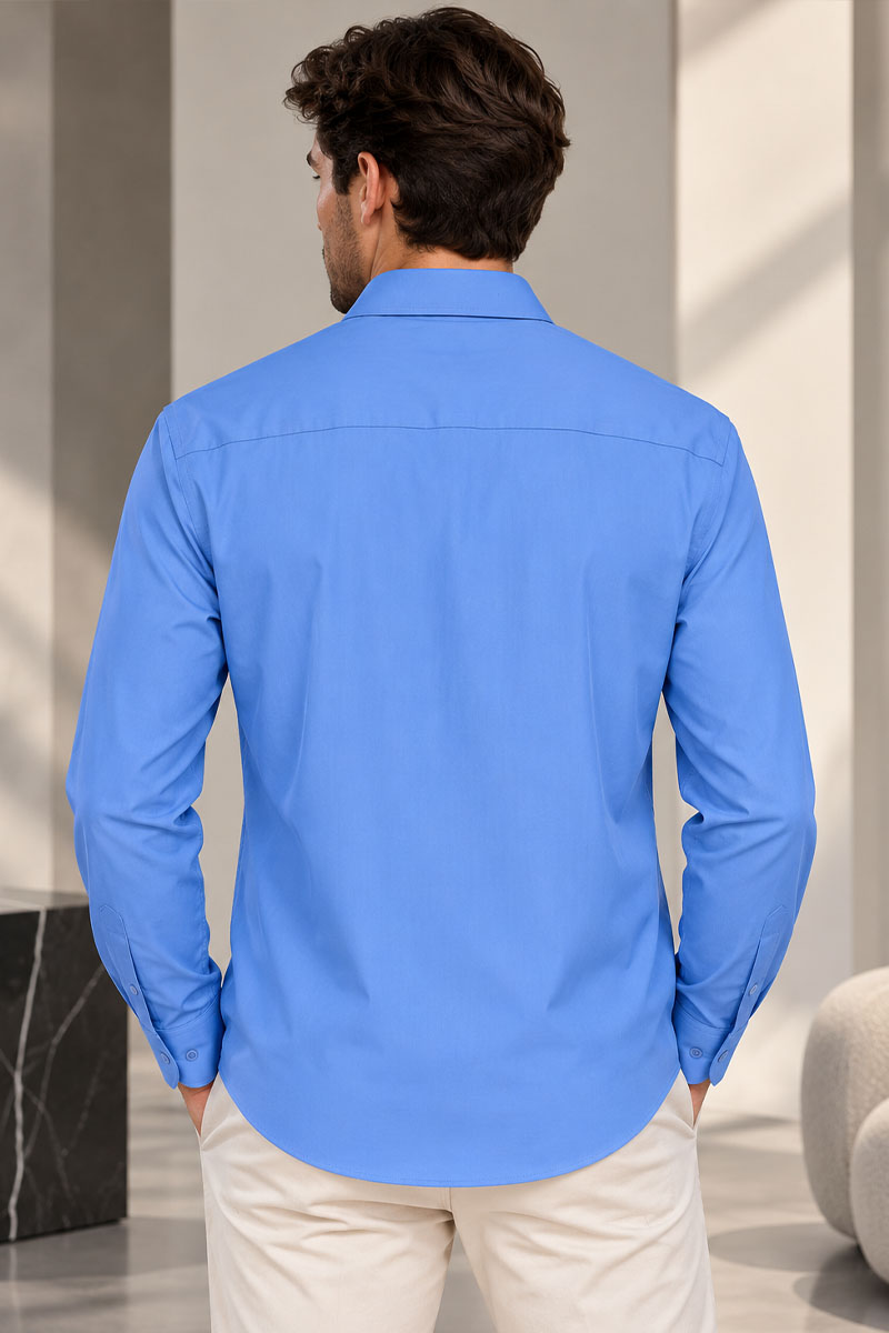 Kiton Мужская синяя рубашка premium