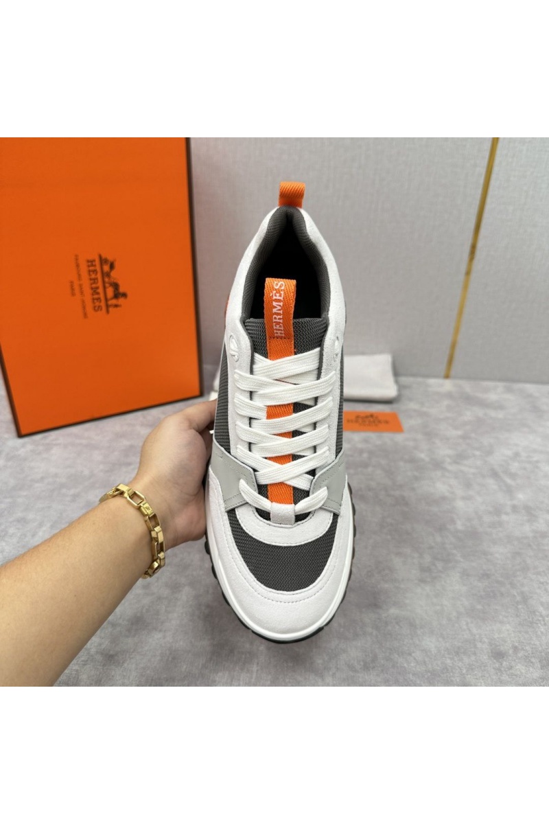 Hermes Мужские кроссовки Leader - White