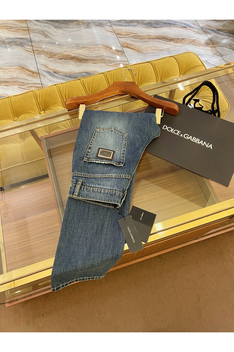 Dоlсе & Gаbbаnа Мужские синие джинсы classic fit Premium