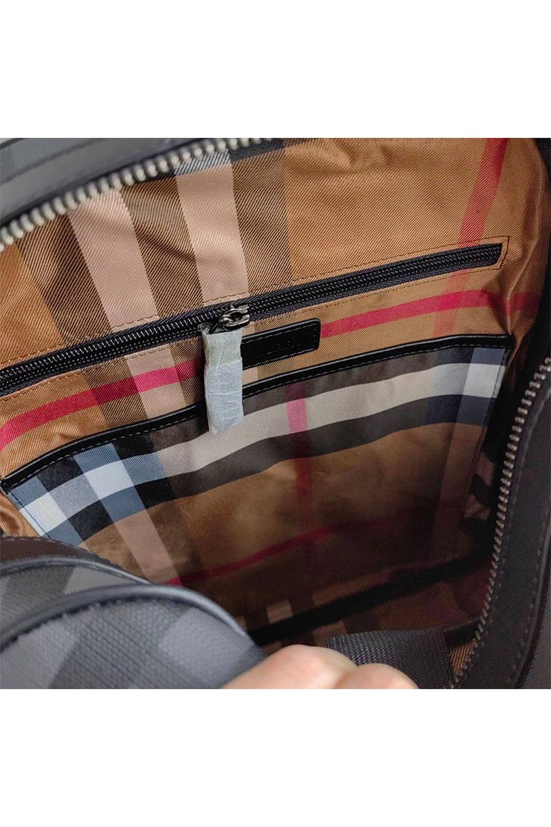 Burberry Кожаный рюкзак London Check 39х28x9 см