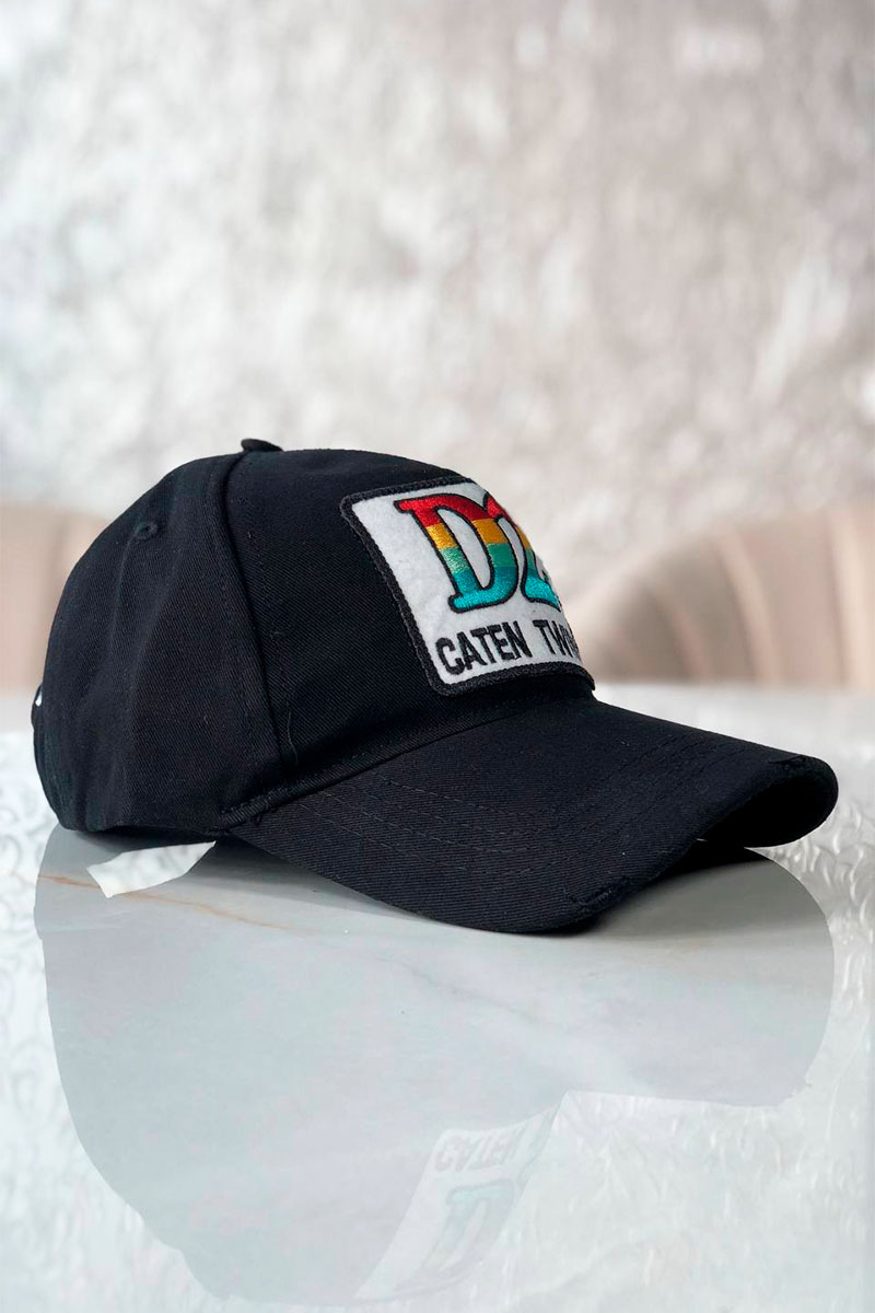 Dsquared2 Мужская чёрная бейсболка Caten Twins