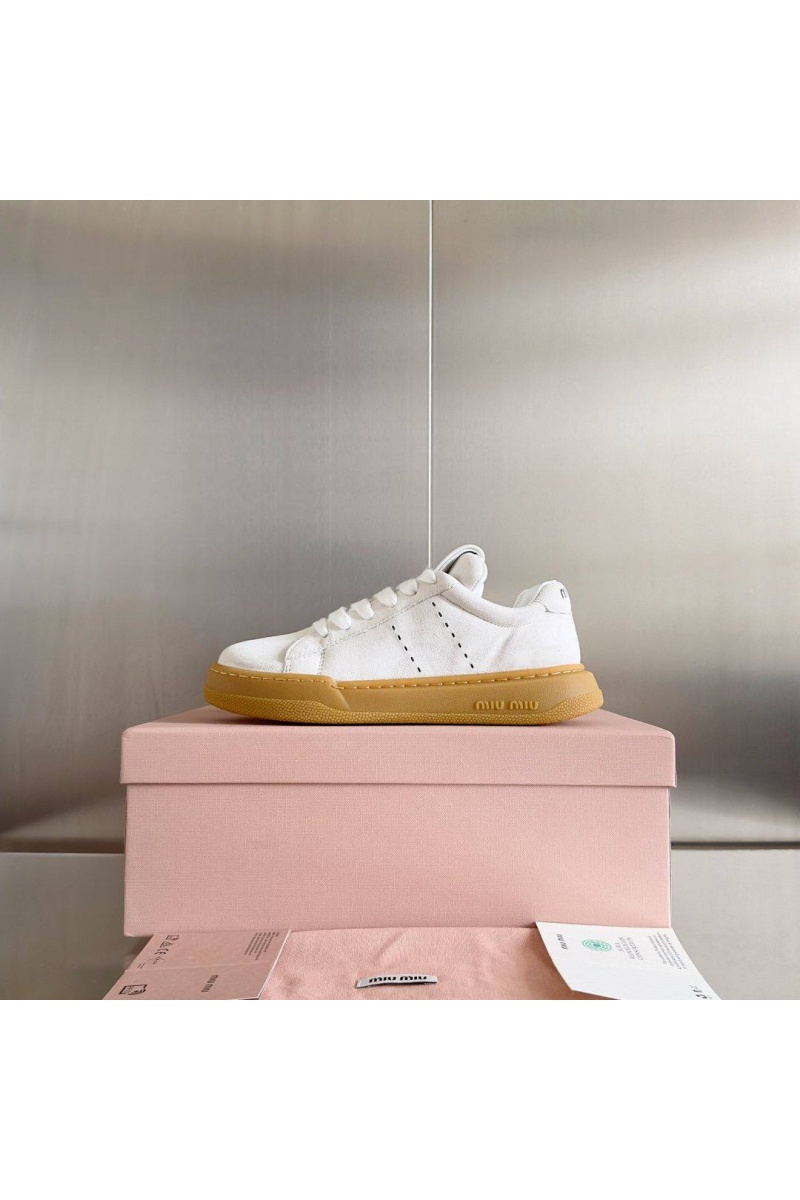 MIU MIU Женские кроссовки Premium - White
