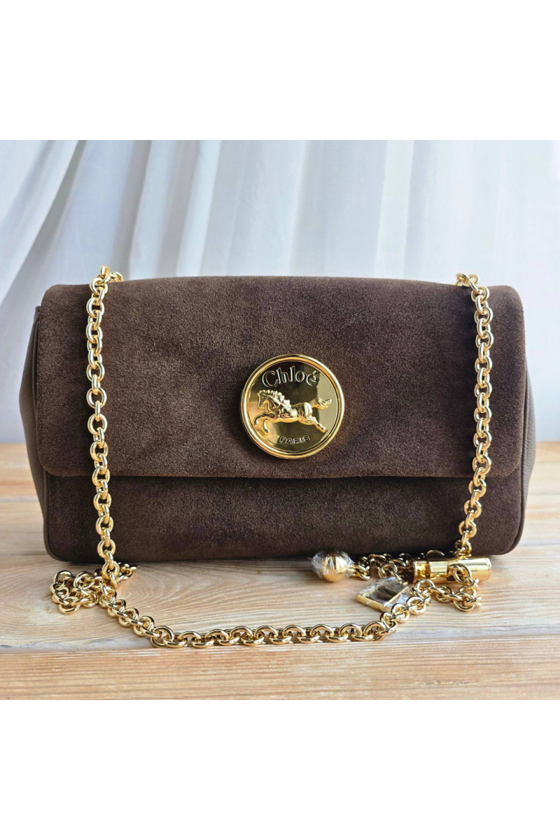 Chloe Замшевая сумка Small Heritage 28x17 см