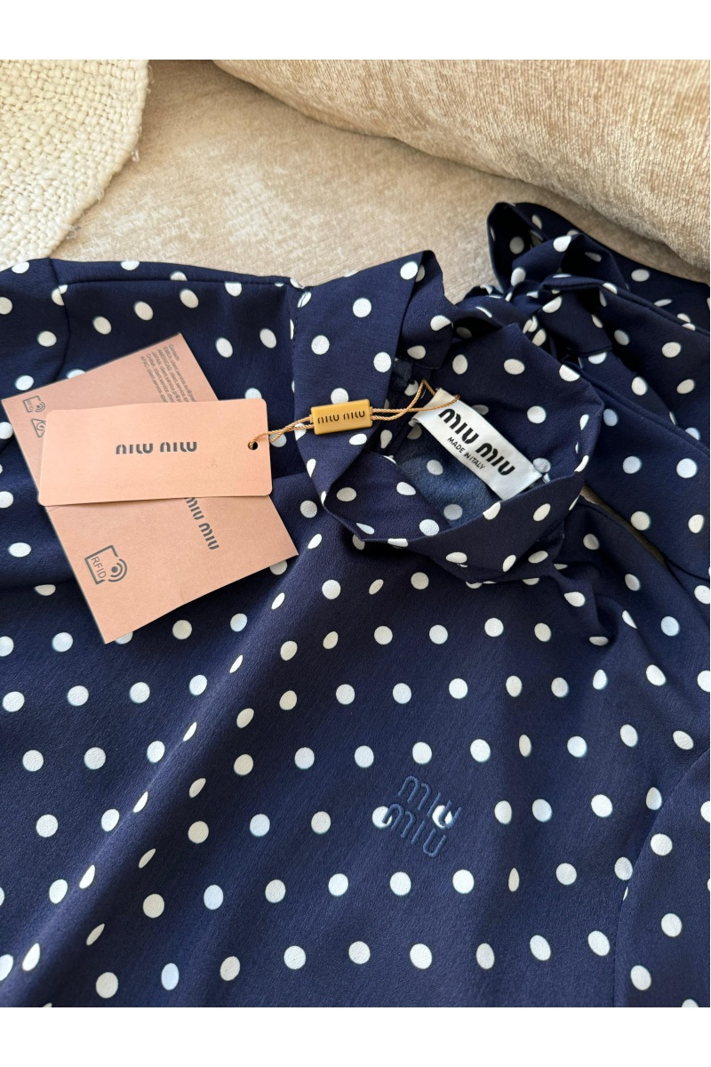 MIU MIU Женское синее платье 