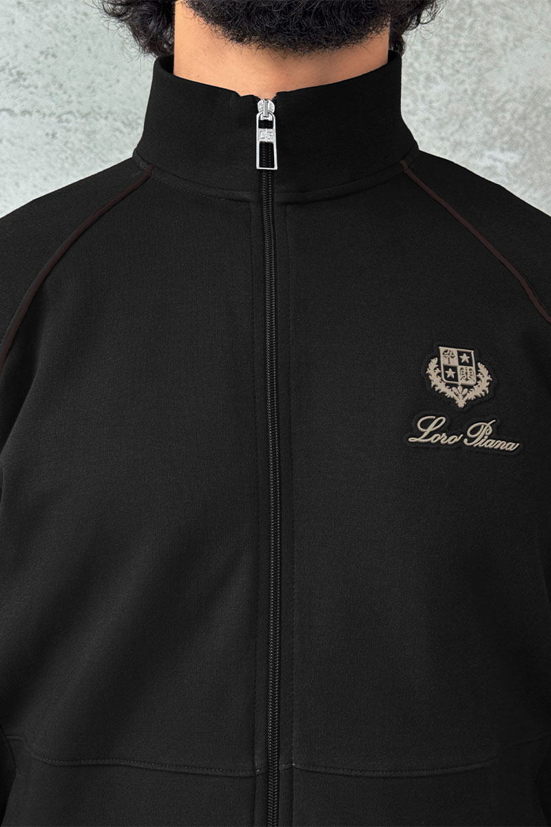 Loro Piana Кофта на молнии чёрного цвета