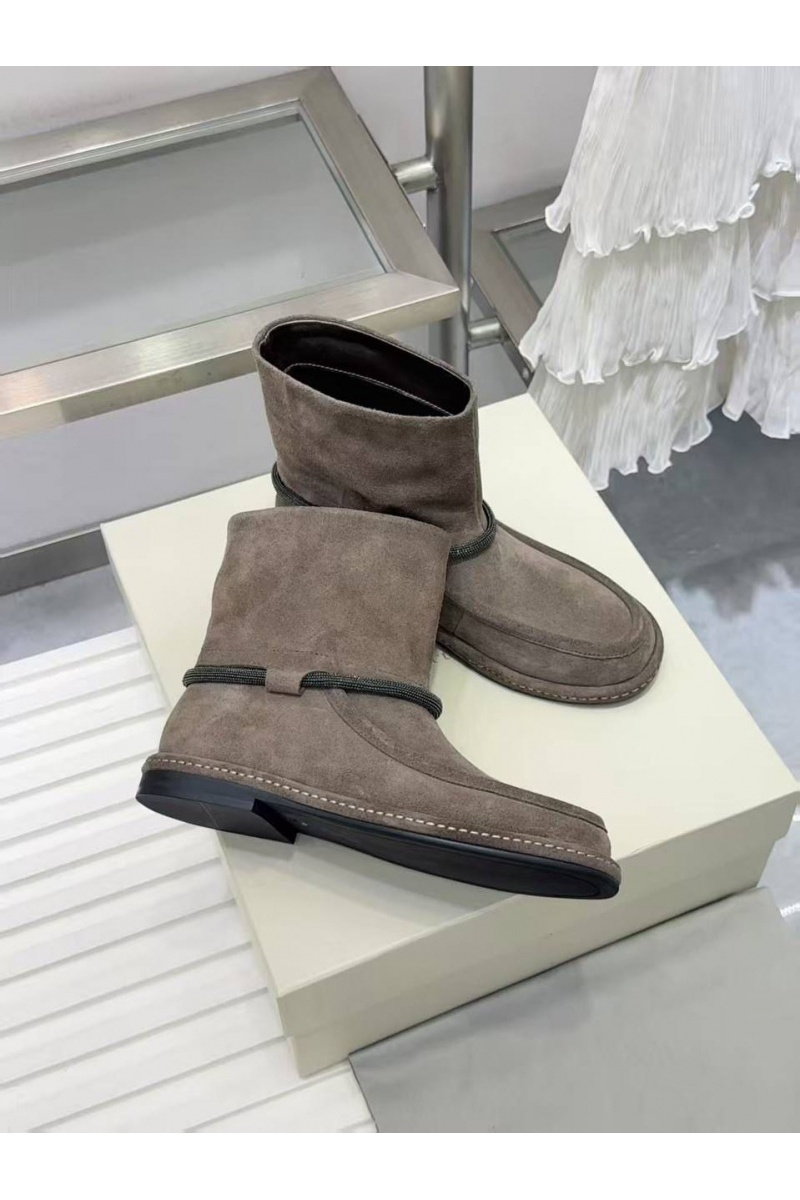 Brunеllо Сuсinеlli Женские замшевые сапоги premium - Beige