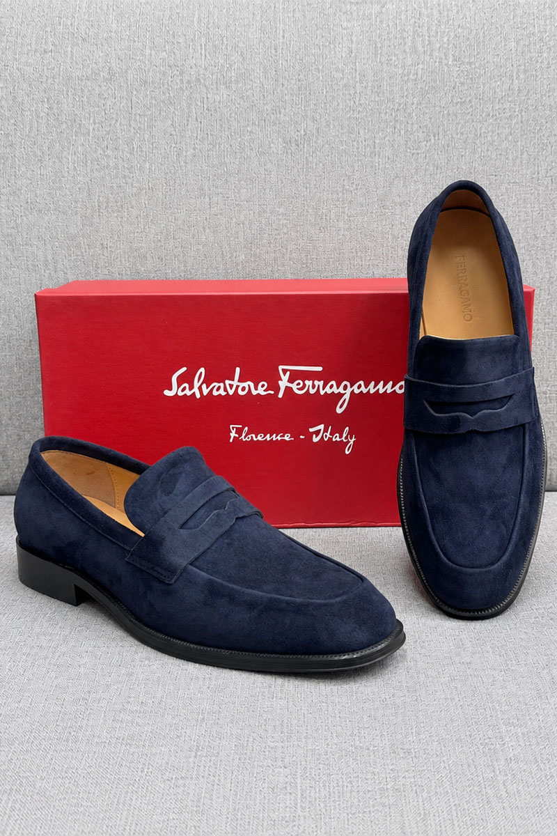 Salvatore Ferragamo Мужские замшевые лоферы