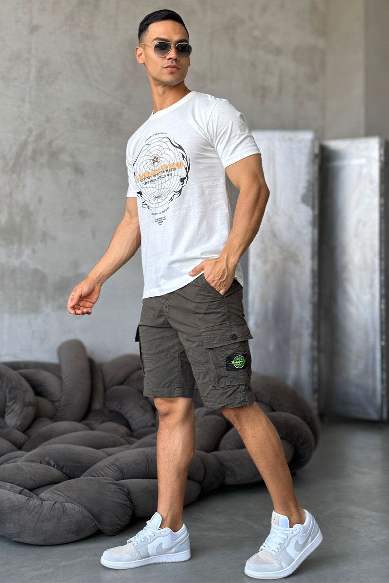 Burberry Мужская футболка Globe-graphic - White