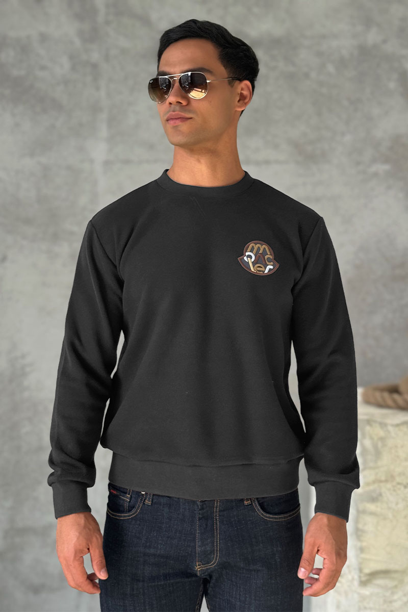 Moncler Мужской свитшот logo-patch - Grey