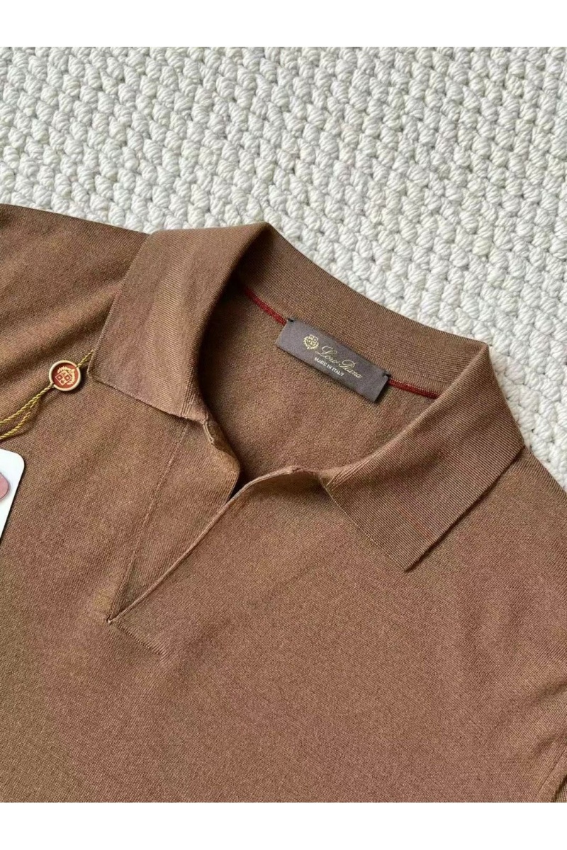 Loro Piana Поло с длинным рукавом Premium - Caramel