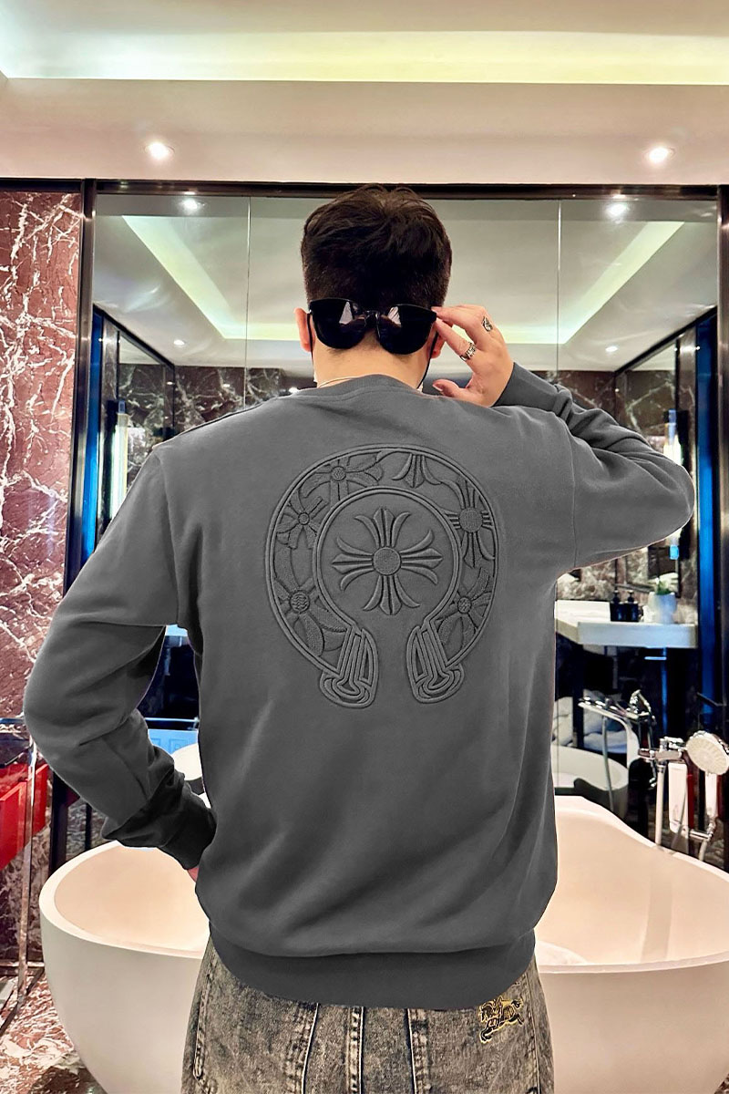Chrome Hearts Мужской свитшот серого цвета