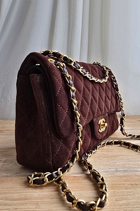 Замшевая сумка Classic Double Flap 25x14 см