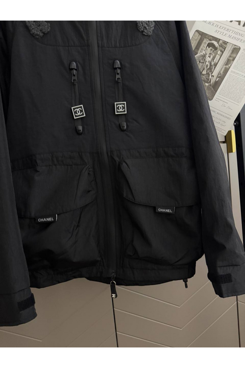 Chаnеl Женская нейлоновая ветровка premium - Black