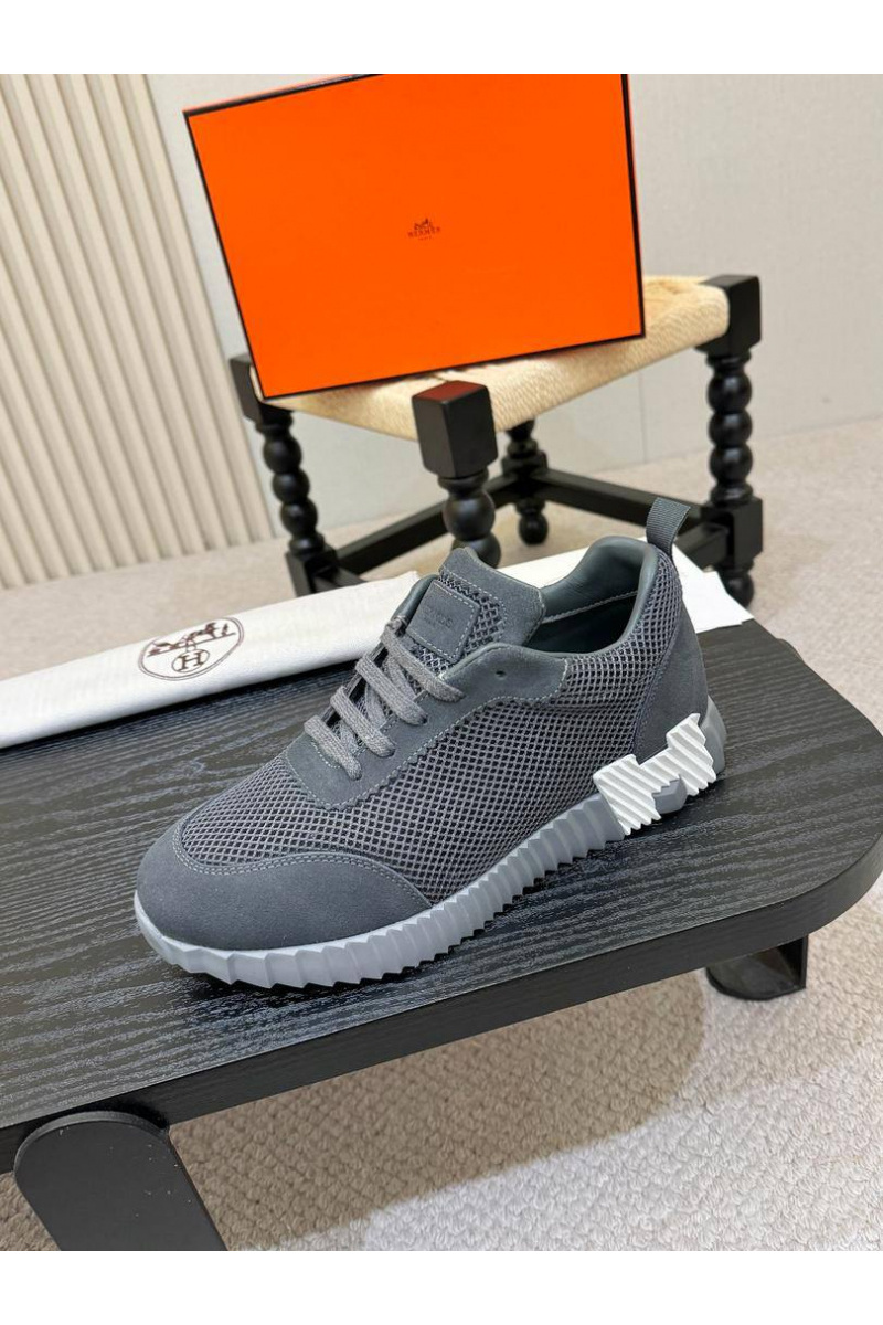 Hermes Мужские серые кроссовки Bouncing