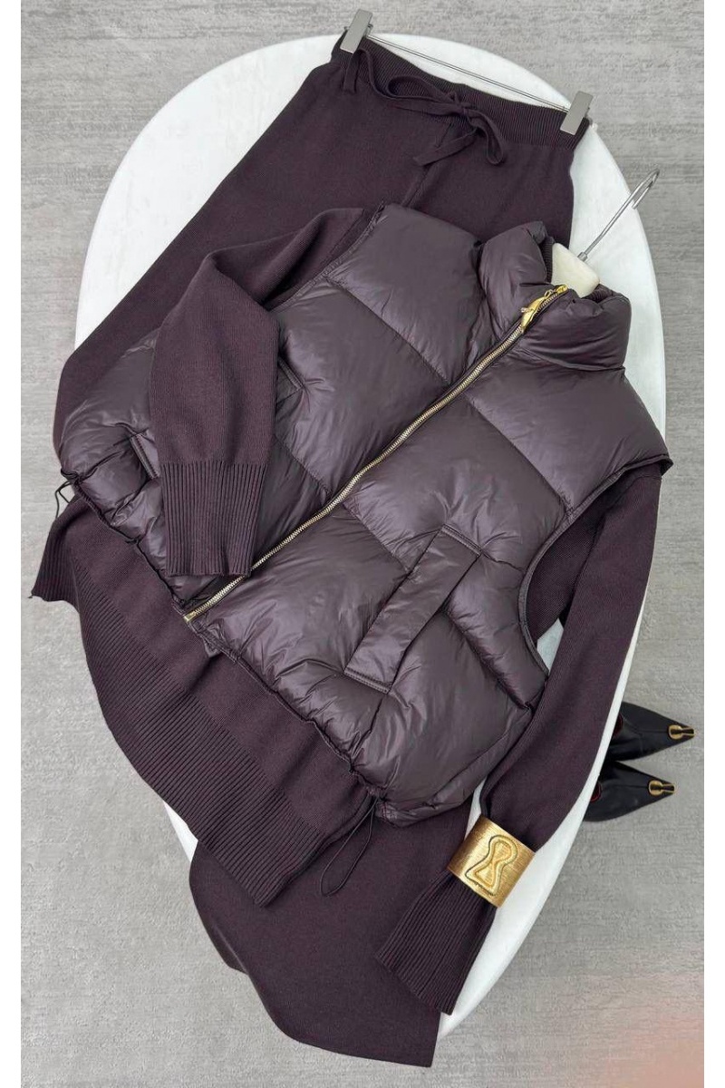 Schiaparelli Женский костюм тройка на флисе premium - Brown