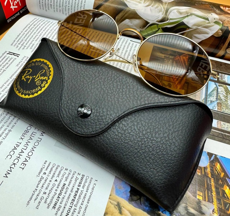 Ray-Ban Солнцезащитные очки Oval Metal - Brown