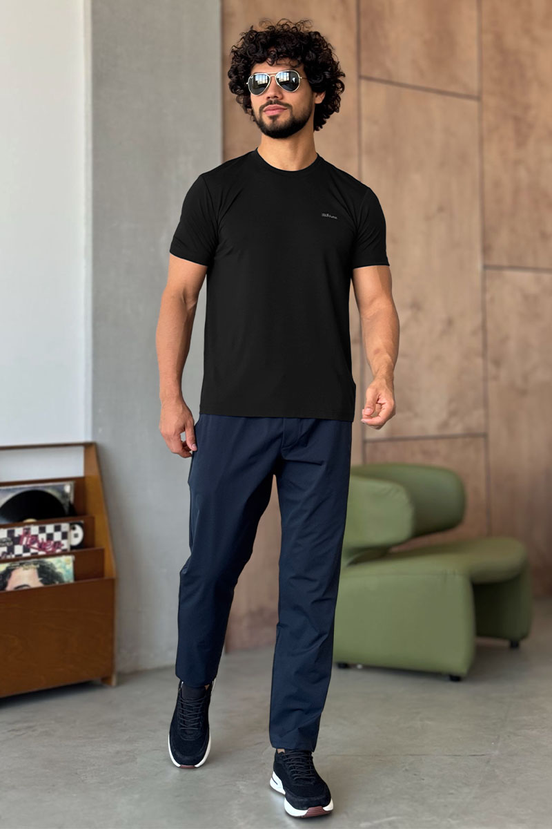 Kiton Мужская чёрная футболка 