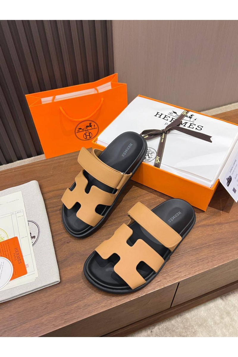 Hermes Женские кожаные сандалии Chypre premium