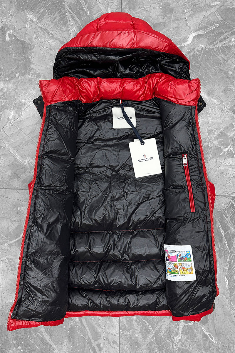 Moncler Мужской жилет logo-patch - Red 