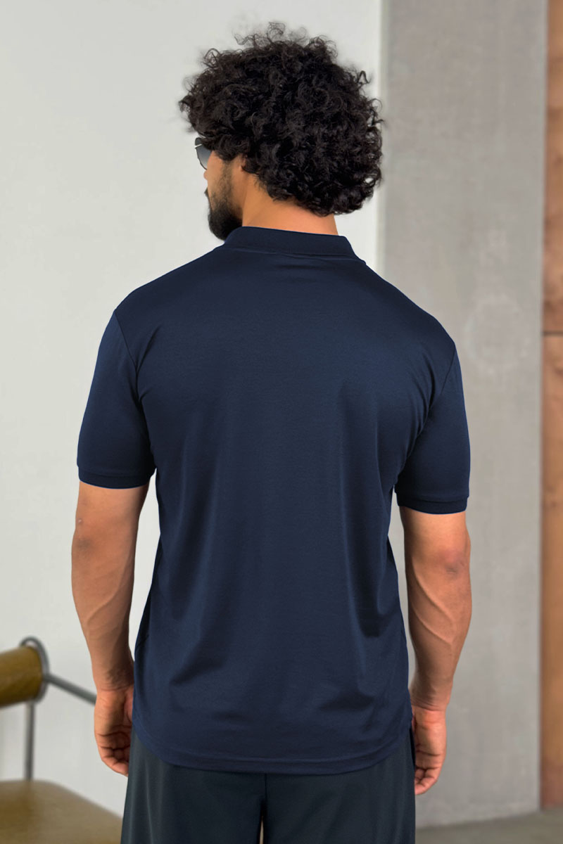 Loro Piana Мужское поло синего цвета