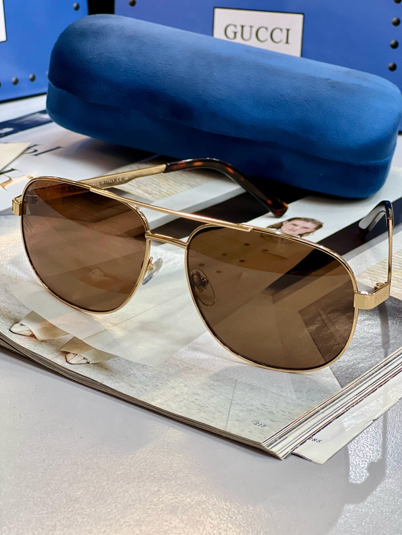 Gucci Брендовые солнцезащитные очки авиаторы 