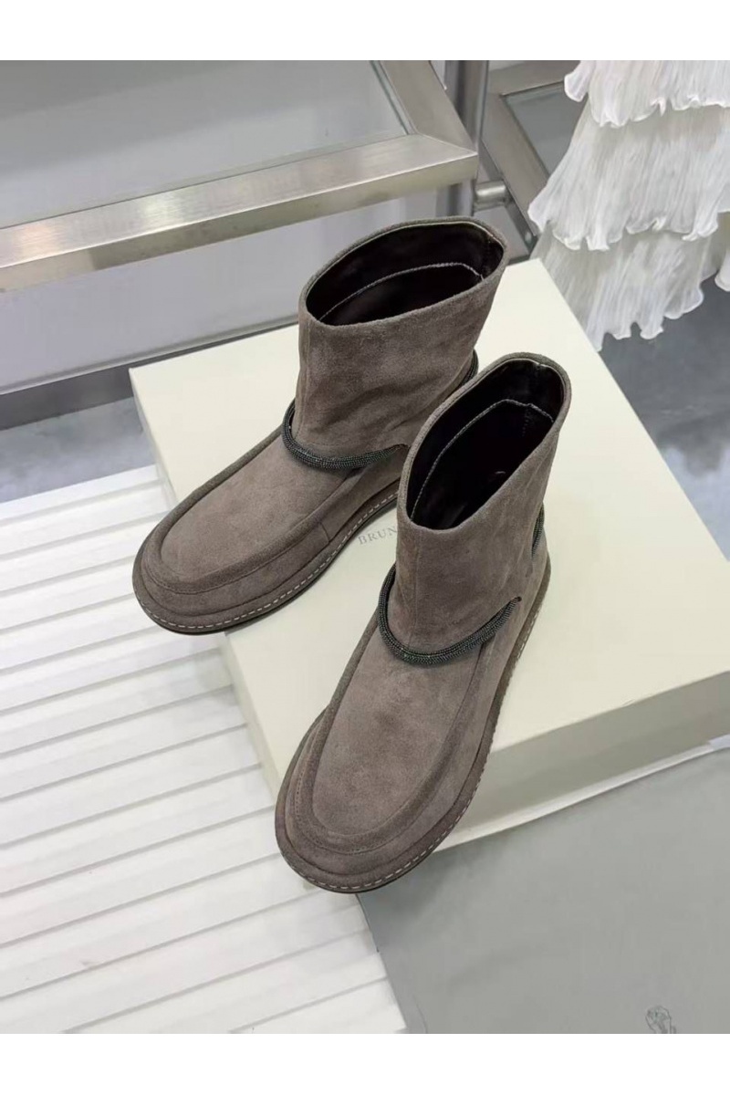 Brunеllо Сuсinеlli Женские замшевые сапоги premium - Beige