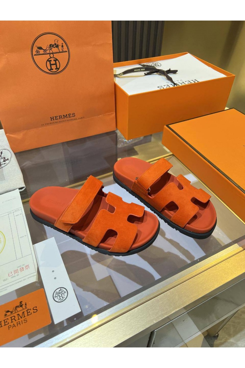 Hermes Женские замшевые сандалии Chypre premium