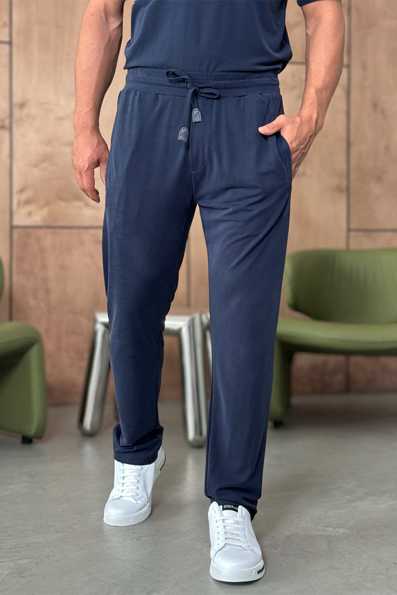 Brioni Мужские штаны тёмно-синего цвета 