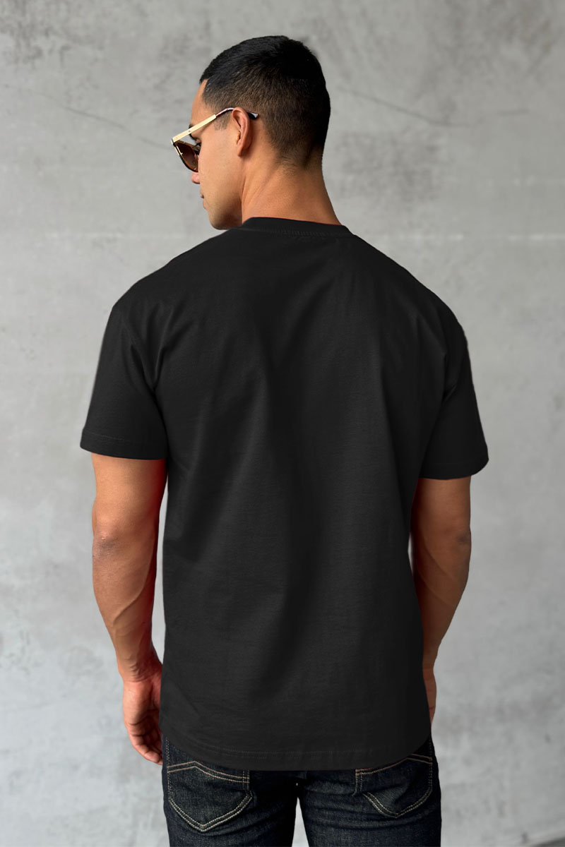 Gucci Мужская чёрная футболка logo-embroidered 