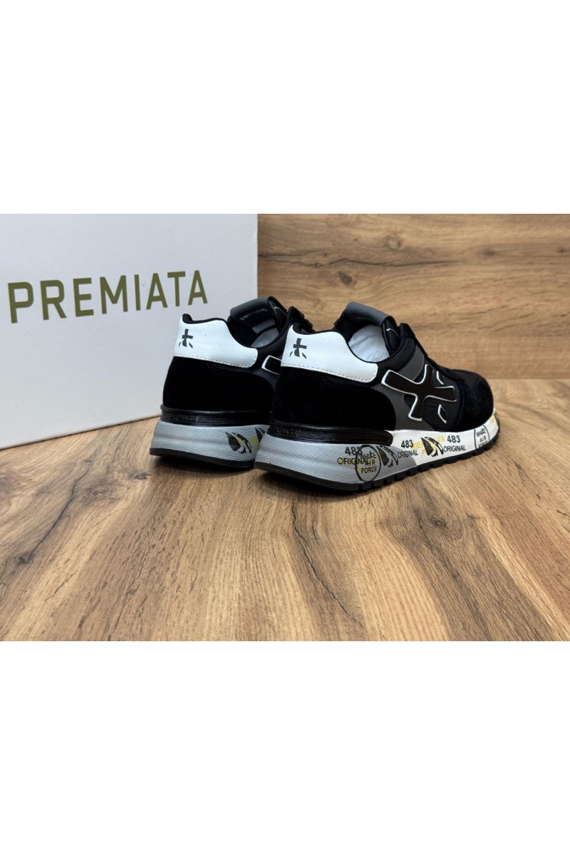 Premiata Мужские чёрные кроссовки Mick 