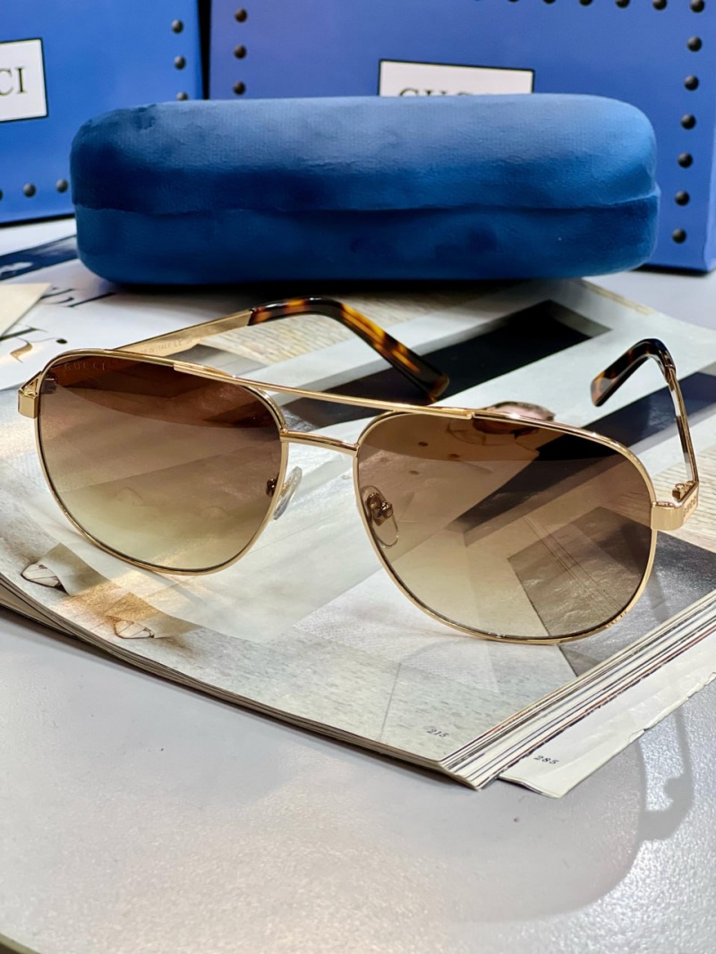 Gucci Брендовые солнцезащитные очки авиаторы 