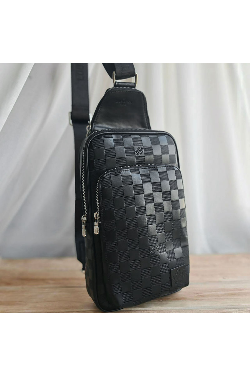 Lоuis Vuittоn Кожаная сумка Avenue Sling Damier Infini 30x18 см