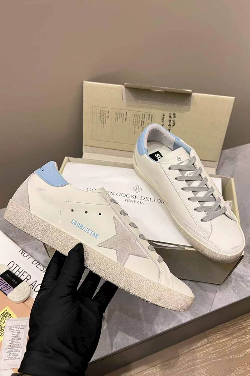 Designer Clothing Женские кожаные кроссовки Golden Goose Super Star premium