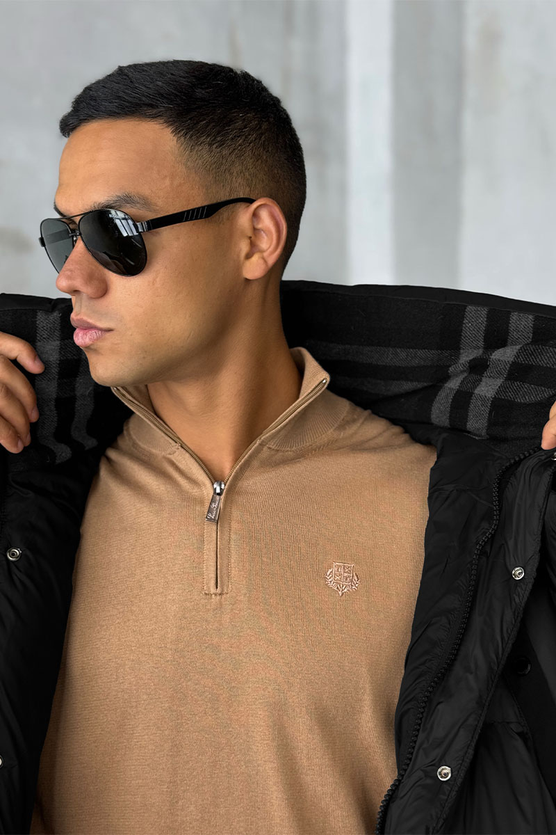 Burberry Удлинённый чёрный пуховик Nylon logo-patch