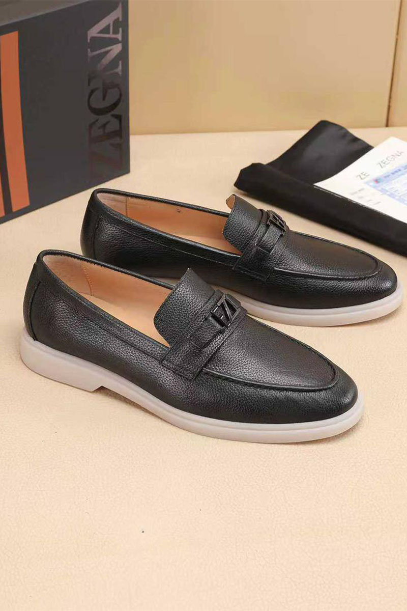Zegna Мужские кожаные лоферы 