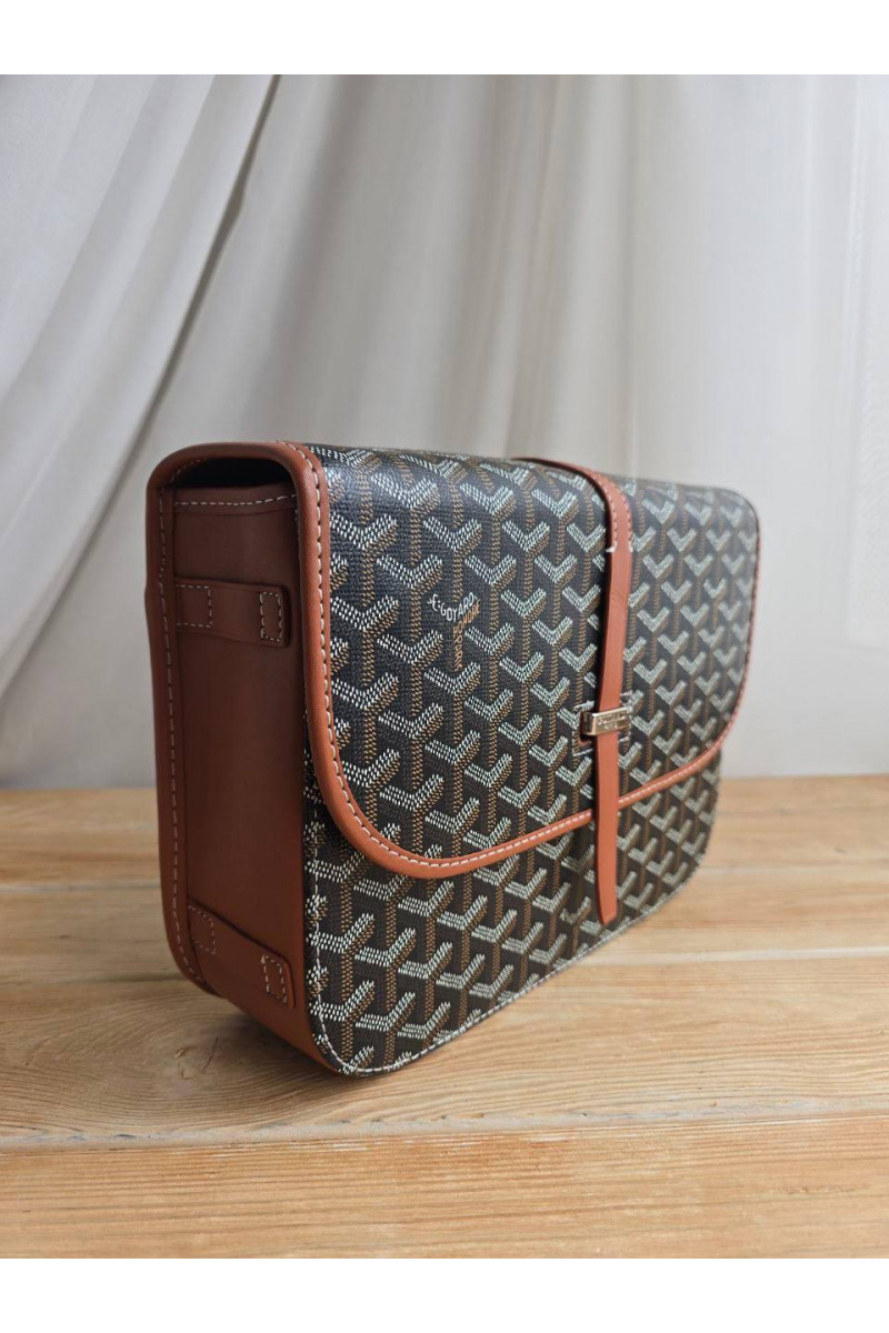 Designer Clothing Кожаная сумка Goyard Belvedere MM 27x21 см